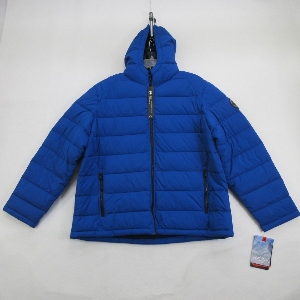 HFX Men Jacket XXL Puffer True Blue ThermaTec Hooded Full Zip New